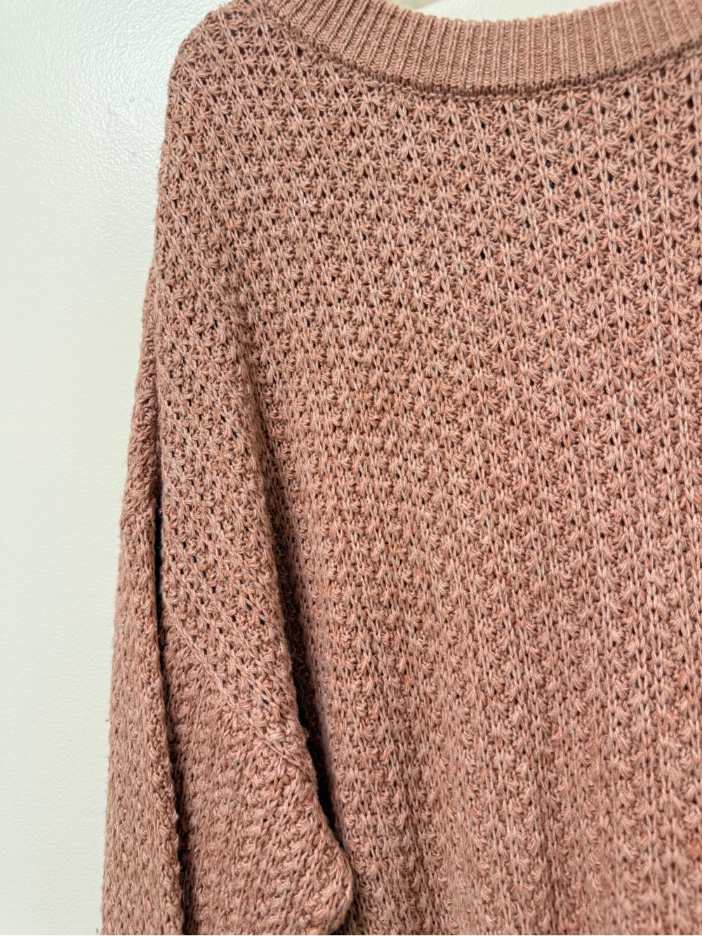 Universal Thread Women's Waffle-Knit Scoop Neck Sweater in Rose - Picture 2 of 6